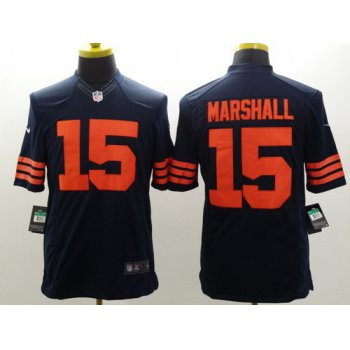 Nike Chicago Bears #15 Brandon Marshall Blue With Orange Limited Jersey