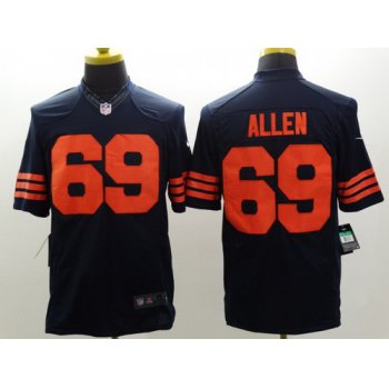 Nike Chicago Bears #69 Jared Allen Blue With Orange Limited Jersey