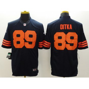 Nike Chicago Bears #89 Mike Ditka Blue With Orange Limited Jersey