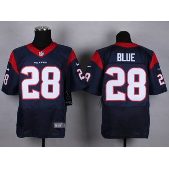 Nike Houston Texans #28 Alfred Blue Blue Elite Jersey