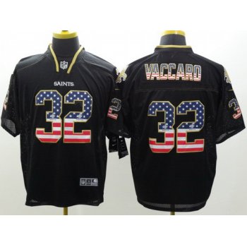 Nike New Orleans Saints #32 Kenny Vaccaro 2014 USA Flag Fashion Black Elite Jersey