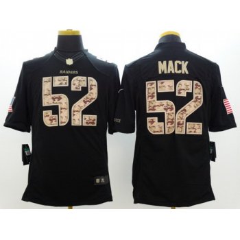 Nike Oakland Raiders #52 Khalil Mack Salute to Service Black Limited Jersey