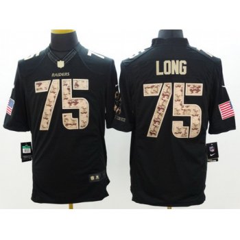 Nike Oakland Raiders #75 Howie Long Salute to Service Black Limited Jersey