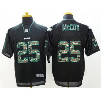 Nike Philadelphia Eagles #25 LeSean McCoy Black With Camo Elite Jersey