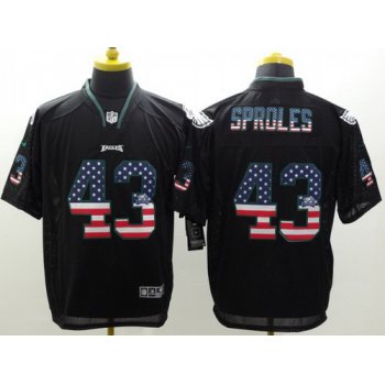 Nike Philadelphia Eagles #43 Darren Sproles 2014 USA Flag Fashion Black Elite Jersey