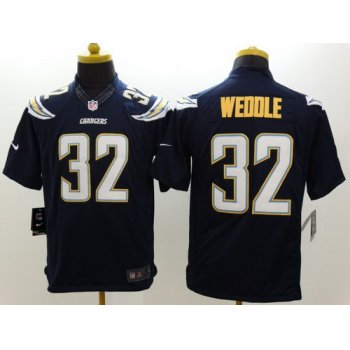 Nike San Diego Chargers #32 Eric Weddle 2013 Navy Blue Limited Jersey