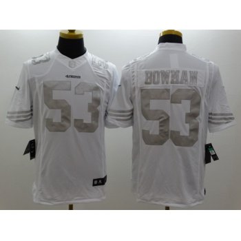 Nike San Francisco 49ers #53 NaVorro Bowman Platinum White Limited Jersey