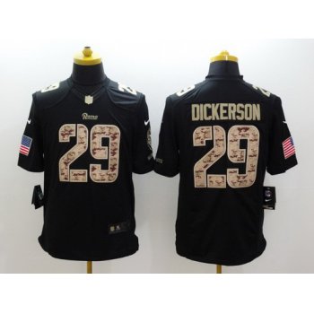 Nike St. Louis Rams #29 Eric Dickerson Salute to Service Black Limited Jersey