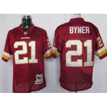 Washington Redskins #21 Earnest Byner Red Throwback Jersey