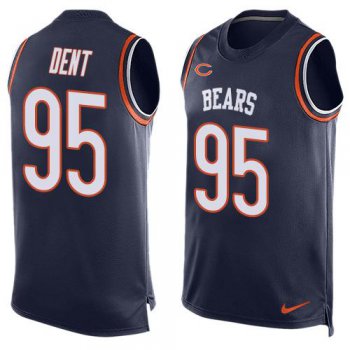 Men's Chicago Bears #95 Richard Dent Navy Blue Hot Pressing Player Name & Number Nike NFL Tank Top Jersey