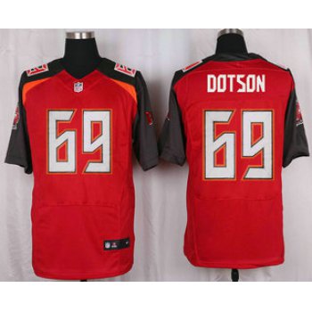 Men's Tampa Bay Buccaneers #69 Demar Dotson Red Team Color NFL Nike Elite Jersey