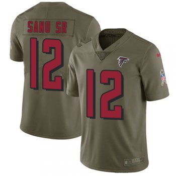 Nike Atlanta Falcons #12 Mohamed Sanu Sr Olive Men's Stitched NFL Limited 2017 Salute To Service Jersey