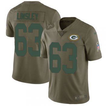 Nike Green Bay Packers #63 Corey Linsley Olive Men's Stitched NFL Limited 2017 Salute To Service Jersey