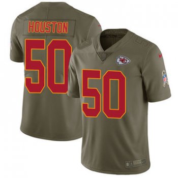 Nike Kansas City Chiefs #50 Justin Houston Olive Men's Stitched NFL Limited 2017 Salute to Service Jersey