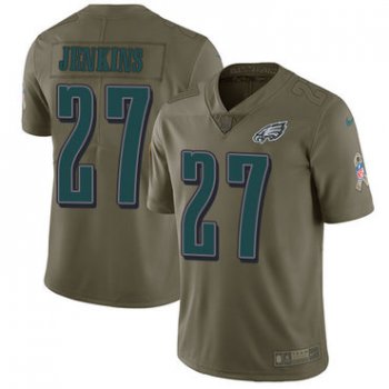 Nike Philadelphia Eagles #27 Malcolm Jenkins Olive Men's Stitched NFL Limited 2017 Salute To Service Jersey