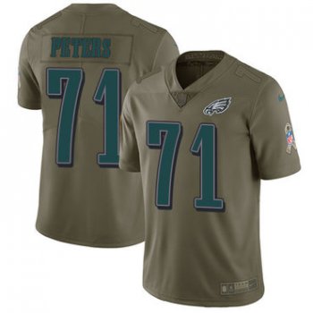 Nike Philadelphia Eagles #71 Jason Peters Olive Men's Stitched NFL Limited 2017 Salute To Service Jersey