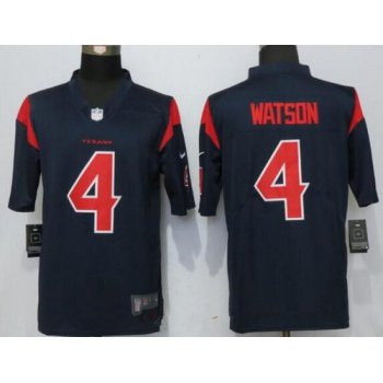 Men's 2017 NFL Draft Houston Texans #4 Deshaun Watson Navy Blue 2016 Color Rush Stitched NFL Nike Limited Jersey