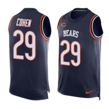 Nike Chicago Bears #29 Tarik Cohen Navy Blue Team Color Men's Stitched NFL Limited Tank Top Jersey