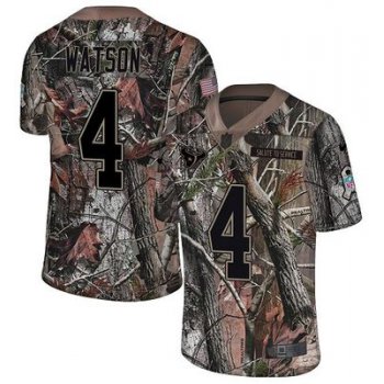 Nike Texans #4 Deshaun Watson Camo Men's Stitched NFL Limited Rush Realtree Jersey