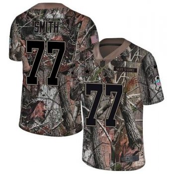 Nike Cowboys #77 Tyron Smith Camo Men's Stitched NFL Limited Rush Realtree Jersey