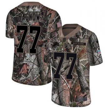 Nike Lions #77 Frank Ragnow Camo Men's Stitched NFL Limited Rush Realtree Jersey