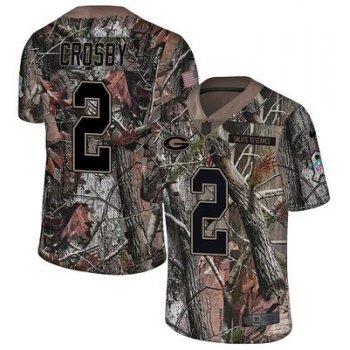 Nike Packers #2 Mason Crosby Camo Men's Stitched NFL Limited Rush Realtree Jersey