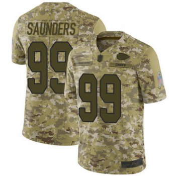 Chiefs #99 Khalen Saunders Camo Men's Stitched Football Limited 2018 Salute To Service Jersey