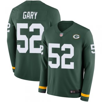 Packers #52 Rashan Gary Green Team Color Men's Stitched Football Limited Therma Long Sleeve Jersey