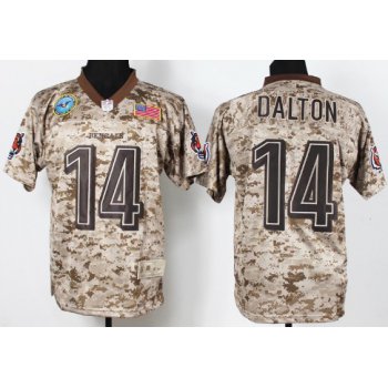 Nike Cincinnati Bengals #14 Andy Dalton 2013 USMC Camo Elite Jersey