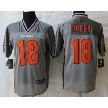 Nike Cincinnati Bengals #18 A.J. Green 2013 Gray Vapor Elite Jersey