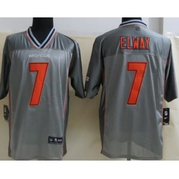 Nike Denver Broncos #7 John Elway 2013 Gray Vapor Elite Jersey