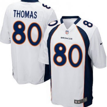 Nike Denver Broncos #80 Julius Thomas White Game Jersey