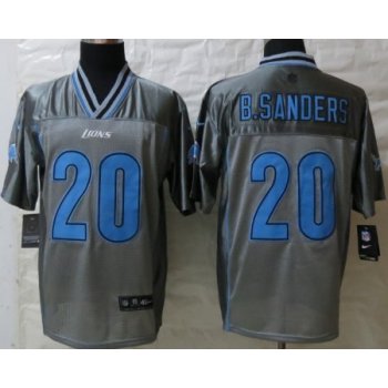 Nike Detroit Lions #20 Barry Sanders 2013 Gray Vapor Elite Jersey