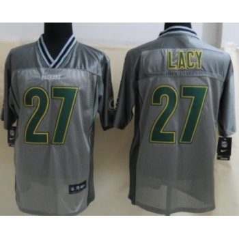 Nike Green Bay Packers #27 Eddie Lacy 2013 Gray Vapor Elite Jersey