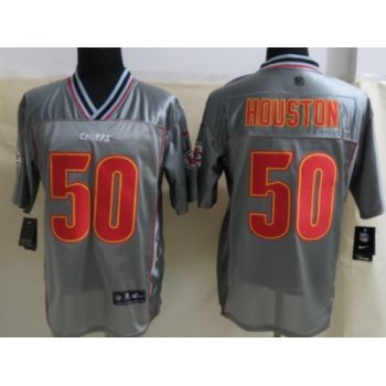 Nike Kansas City Chiefs #50 Justin Houston 2013 Gray Vapor Elite Jersey