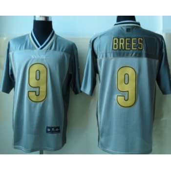 Nike New Orleans Saints #9 Drew Brees 2013 Gray Vapor Elite Jersey