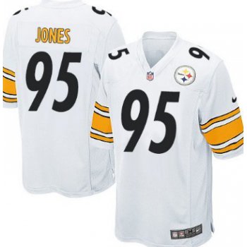 Nike Pittsburgh Steelers #95 Jarvis Jones White Game Jersey