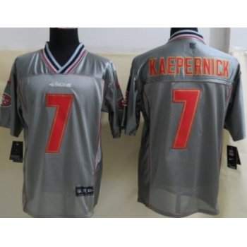 Nike San Francisco 49ers #7 Colin Kaepernick 2013 Gray Vapor Elite Jersey