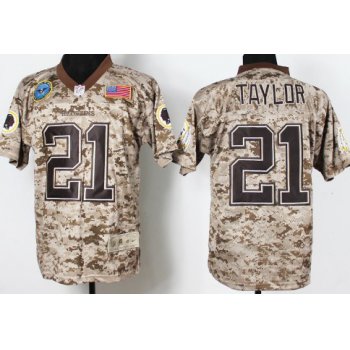 Nike Washington Redskins #21 Sean Taylor 2013 USMC Camo Elite Jersey