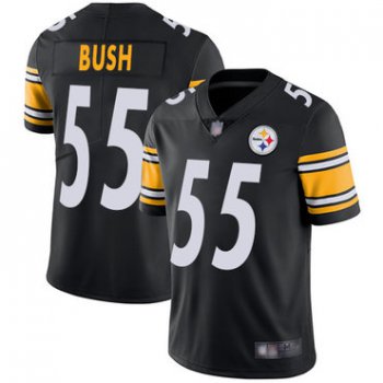 Steelers #55 Devin Bush Black Team Color Men's Stitched Football Vapor Untouchable Limited Jersey