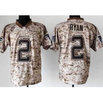 Nike Atlanta Falcons #2 Matt Ryan 2013 USMC Camo Elite Jersey