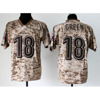 Nike Cincinnati Bengals #18 A.J. Green 2013 USMC Camo Elite Jersey