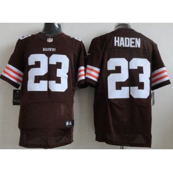 Nike Cleveland Browns #23 Joe Haden Brown Elite Jersey