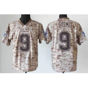 Nike Dallas Cowboys #9 Tony Romo 2013 USMC Camo Elite Jersey