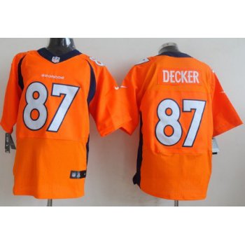 Nike Denver Broncos #87 Eric Decker 2013 Orange Elite Jersey