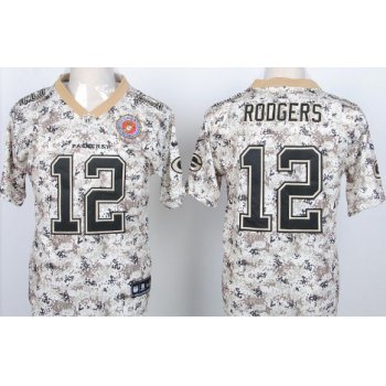 Nike Green Bay Packers #12 Aaron Rodgers 2013 USMC Camo Elite Jersey