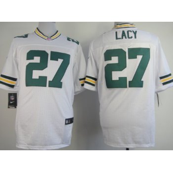 Nike Green Bay Packers #27 Eddie Lacy White Elite Jersey