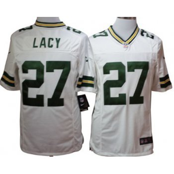 Nike Green Bay Packers #27 Eddie Lacy White Game Jersey