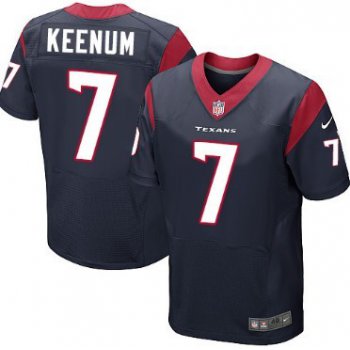 Nike Houston Texans #7 Case Keenum Blue Elite Jersey