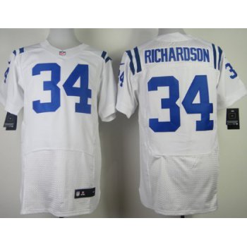 Nike Indianapolis Colts #34 Trent Richardson White Elite Jersey